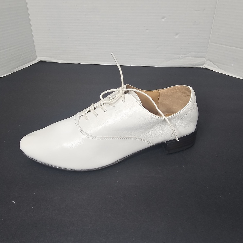 Corso Como Lace Up Leather Shoes Womens Size 7.5 White Oxford Preppy Read